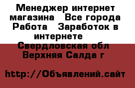 Менеджер интернет магазина - Все города Работа » Заработок в интернете   . Свердловская обл.,Верхняя Салда г.